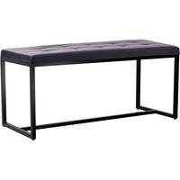 SITZBANK 100/40 cm Kunstleder schwarz - Schwarz, Textil/Metall (100/48/40cm) - CLP