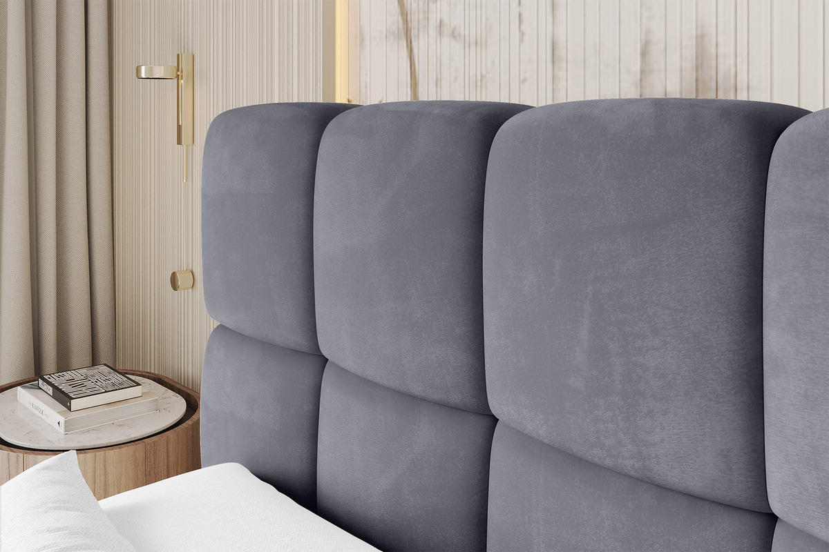 BOXBETT - AURI-H3 - 180x200 Dunkelgrau Casablanca - Dunkelgrau, Holzwerkstoff (180/200cm) - ALTDECOR