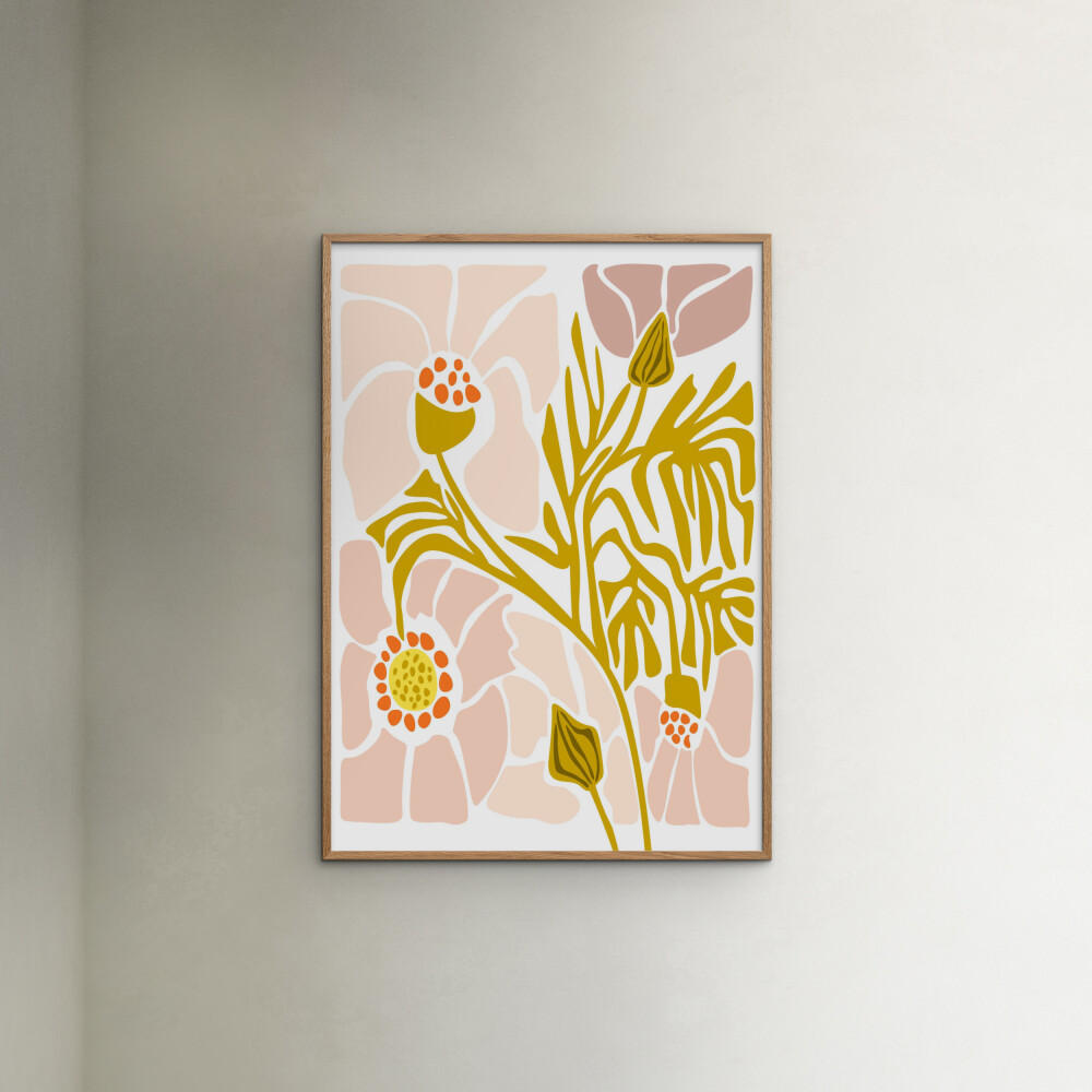 POSTER Affordable Art Prints x Annick - Soft Pink Flower - Pink, Papier (30/40/0.1cm) - Poster&Frame