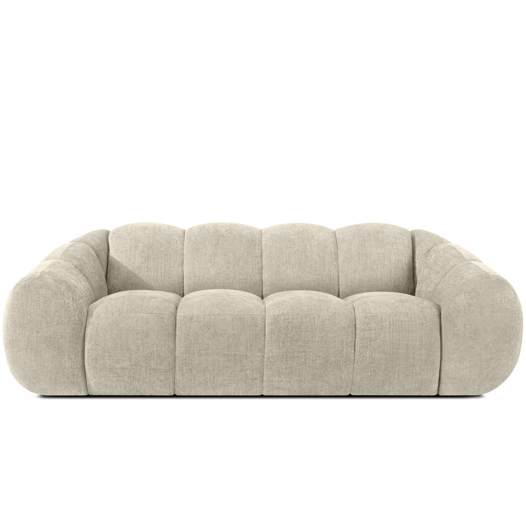 3-SITZER SOFA FLAVA, Ecru - Ecru, Holz/Holzwerkstoff (240/76/100cm) - KONSIMO®