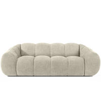 3-SITZER SOFA FLAVA, Ecru - Ecru, Holz/Holzwerkstoff (240/76/100cm) - KONSIMO®