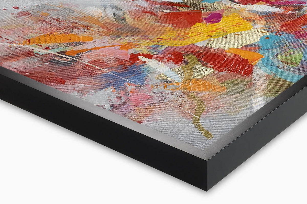 ACRYLBILD HANDGEMALT 80/80 cm - Multicolor/Grau, Holz/Textil (80/80cm) - KUNSTLOFT