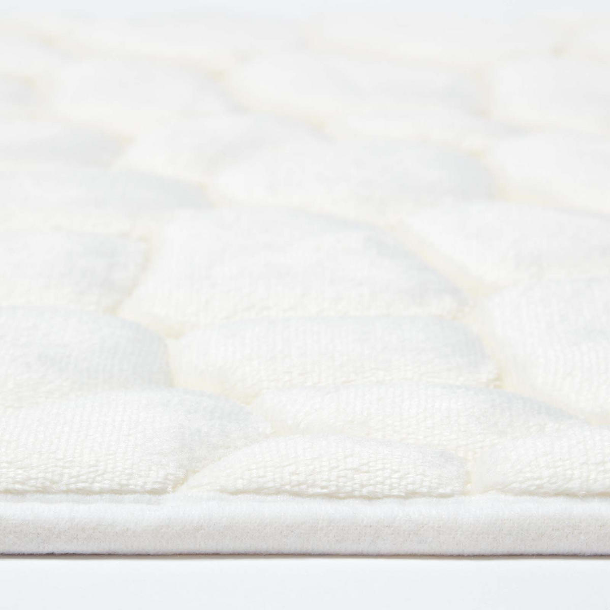 BADEMATTE Memory Foam Kiesel-Design 50/80 cm - Creme, Textil (50/80cm) - Homescapes