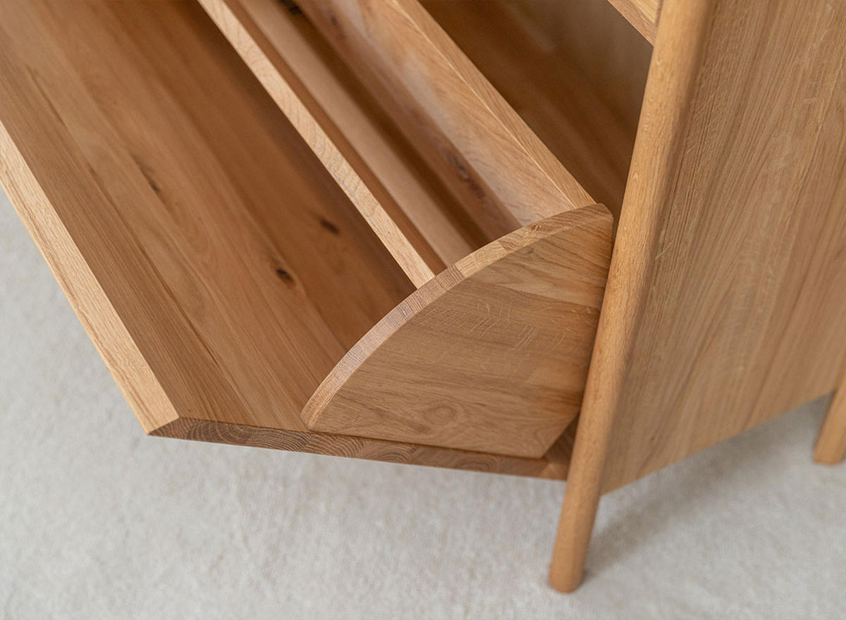 SCHUHSCHRANK Campi Eiche Natur 83 / 33 / 80cm - Eichefarben, Holz (83/80/33cm) - Feldmann-Wohnen