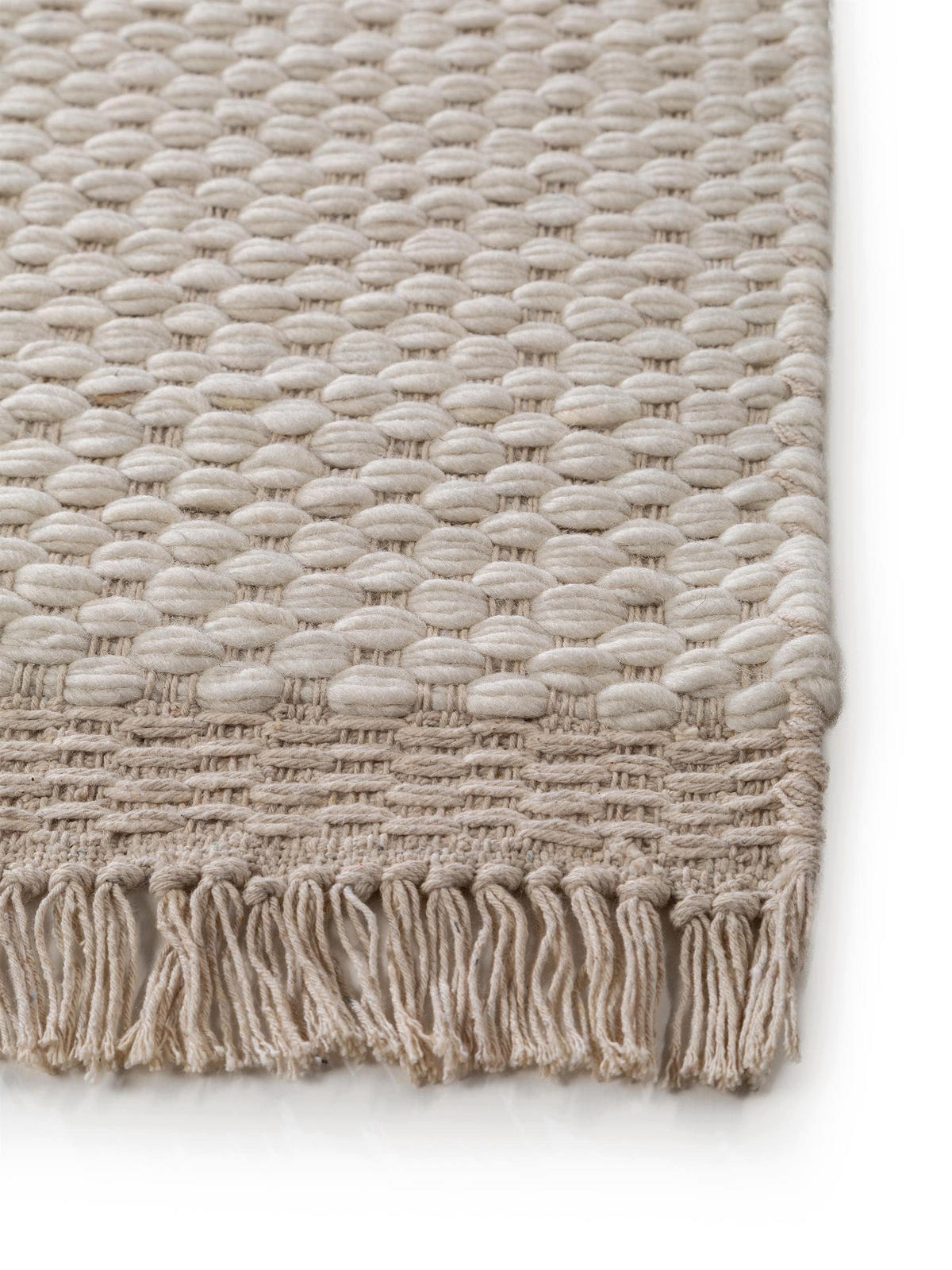 WOLLTEPPICH Lana Cream 80x250 cm - Creme, Textil (80/250cm) - benuta Pure