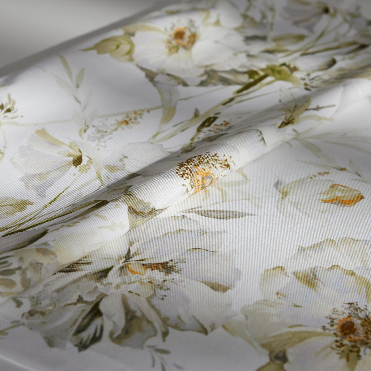TISCHDECKE Flornett - Grün, Textil (80/80/1cm) - home&you