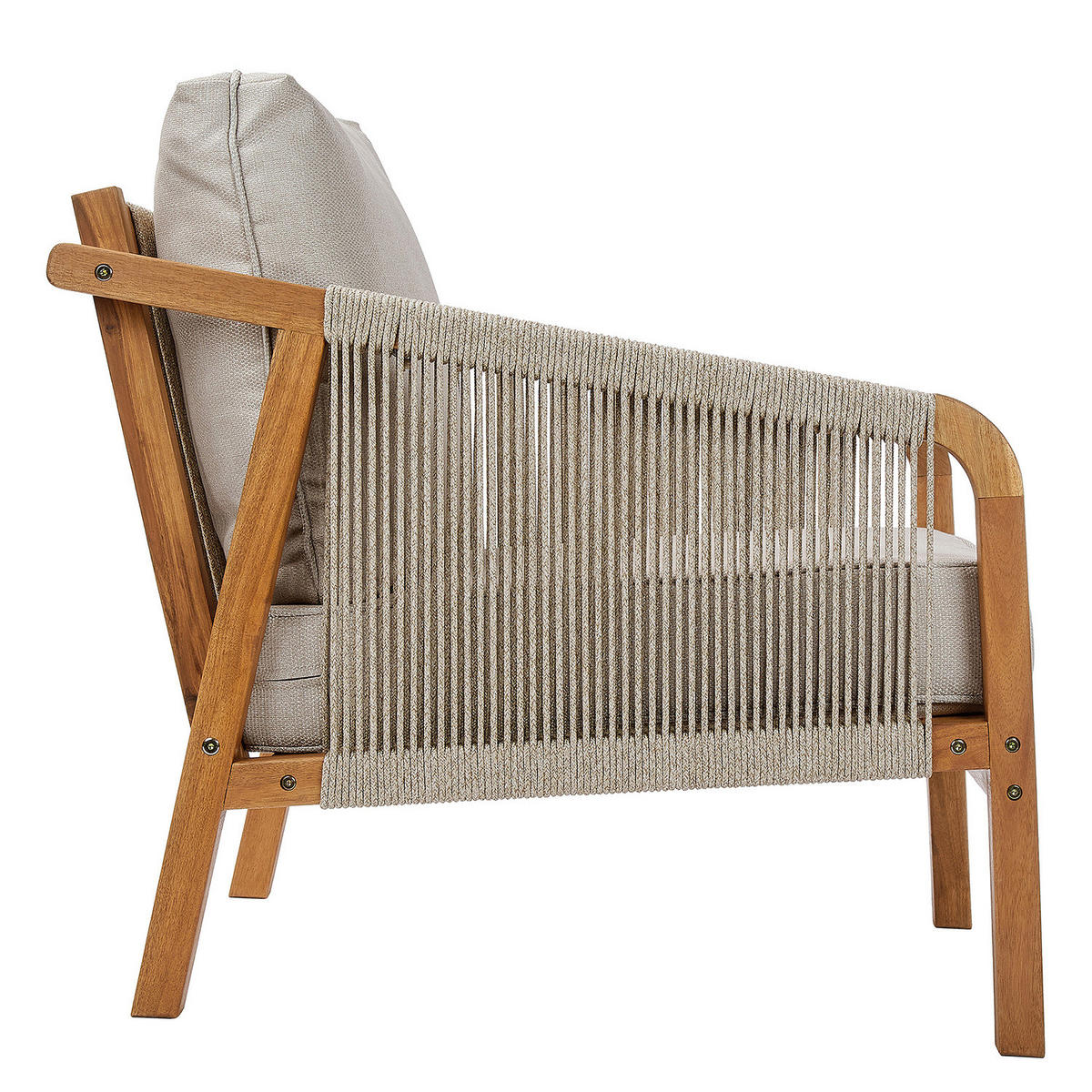 LOUNGE-SET (4-teilig) Rope Island - Braun, Holz - Butlers