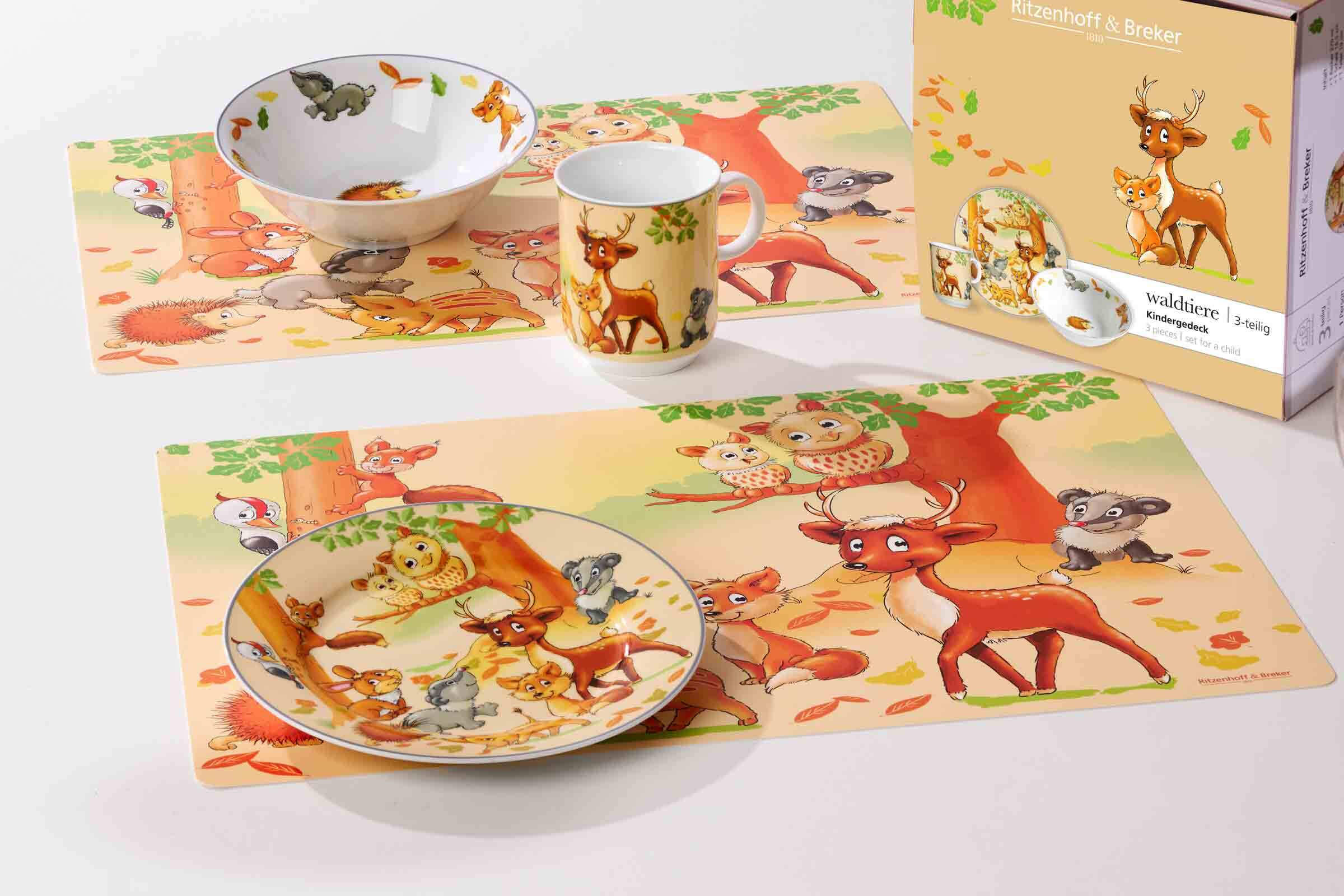 Thumbnail - Ritzenhoff Breker Kinderset, Mehrfarbig, Kunststoff, Keramik, Metall, Textil, 1x1x1 cm, Füttern, Kindergeschirr