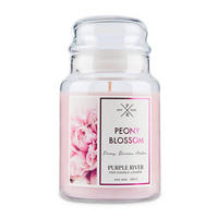 DUFTKERZE Purple River - Pink, Naturmaterialien/Glas (18cm)