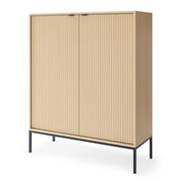 SIDEBOARD STELLARE 104x39x125 cm mit 2 Türen Eichefarben - Braun, Holzwerkstoff (104/125/39cm) - MASSENO
