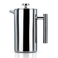 KAFFEEKANNE 1l nach französischem Pressensystem - Silberfarben, Metall (1L) - Intirilife