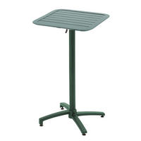 HOCHTISCH 60 x 60 cm, Dunkelgrünen - Grün, Metall (60/60/108cm) - Oviala