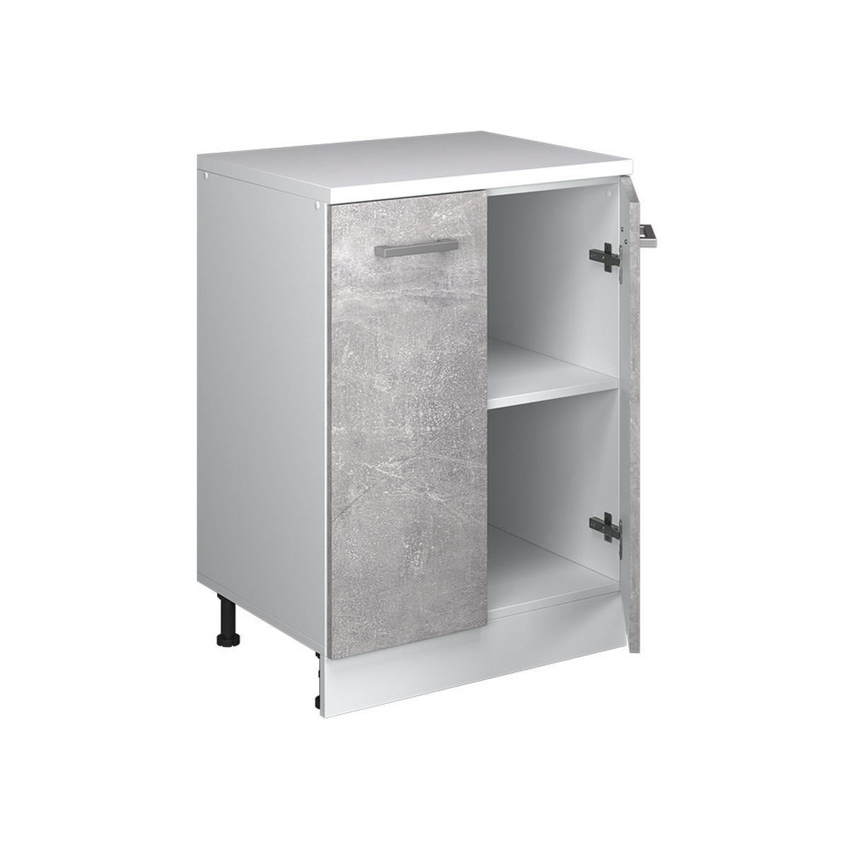 SKRINKA DO PODKROVIA Rion betón 60 x 81.6 cm bez sklonu s 2 dverami - sivá, kompozitné drevo (60/83.8/46cm) - Vicco