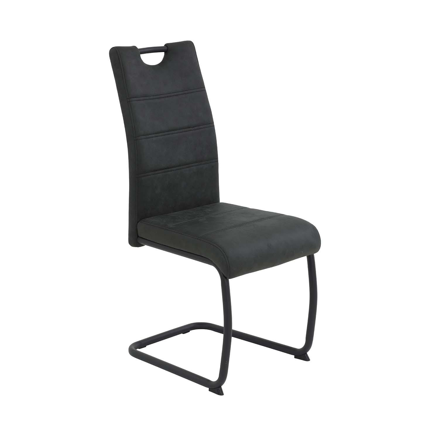 SCHWINGSTUHL Dunja - Vintage Anthrazit - Anthrazit/Schwarz, Textil/Metall (43/98/58cm) - Hela Vertriebs GmbH