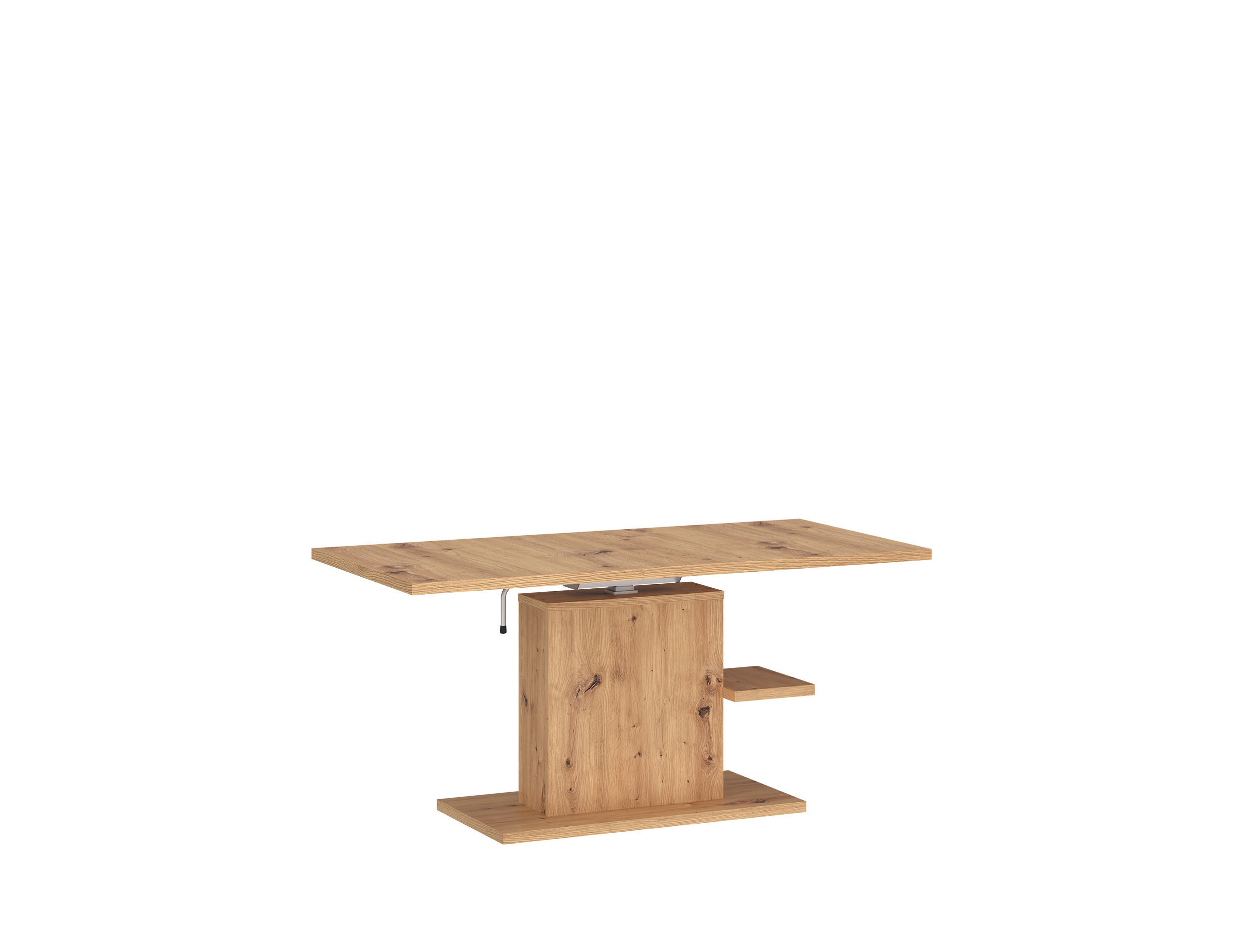 COUCHTISCH rechteckig stufenlos höhenverstellbar Ablage 110/65/54 cm - Eiche Artisan, Holzwerkstoff (65/110/54cm) - designimpex