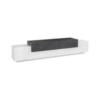 FERNSEHSCHRANK Glänzendes Weiß, Schiefer 45/240/52 cm - Schieferfarben/Weiß, Holzwerkstoff (240/52/45cm) - DMORA