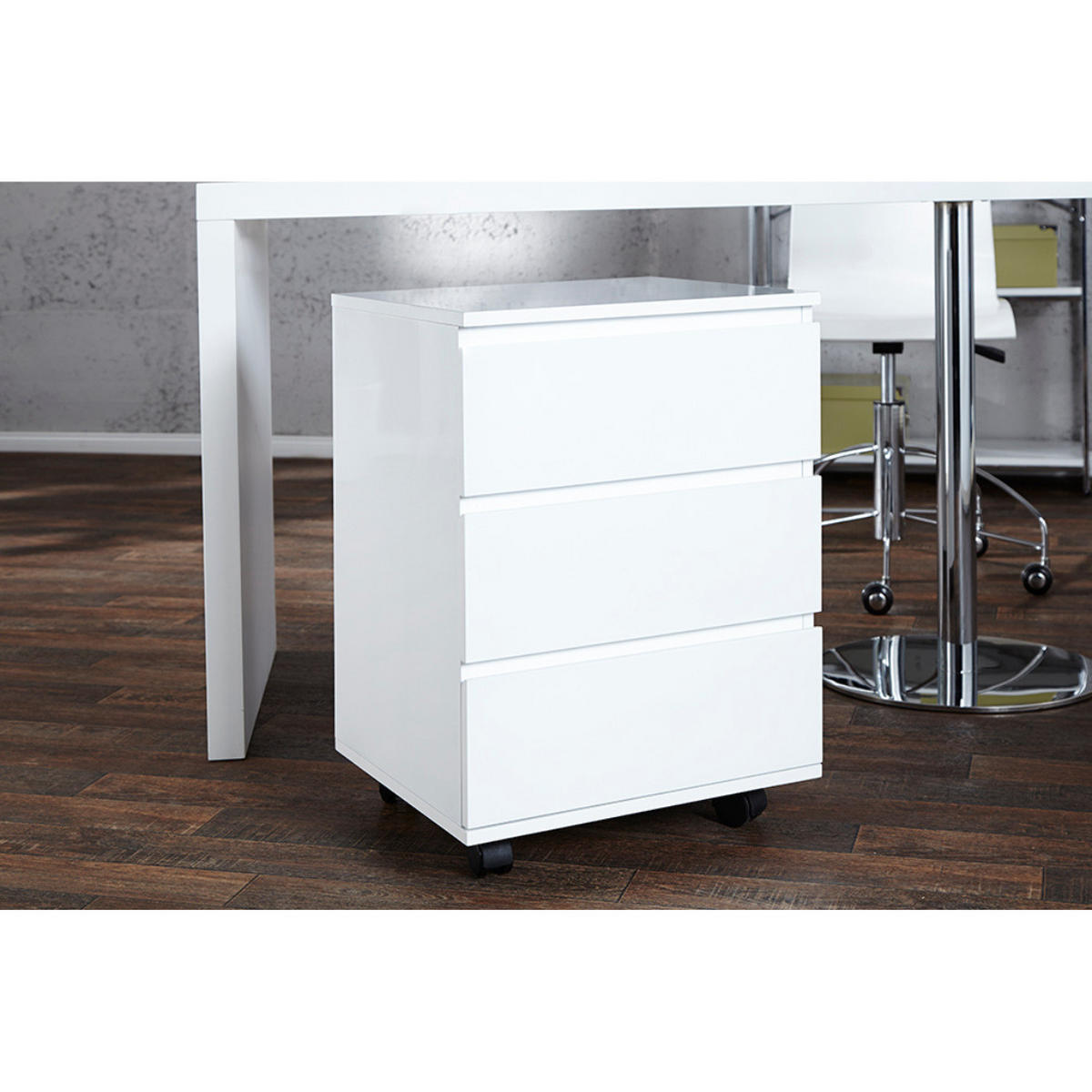 ROLLCONTAINER BIG DEAL Weiß 45 cm - Weiß, Holz (45/63/40cm) - riess-ambiente