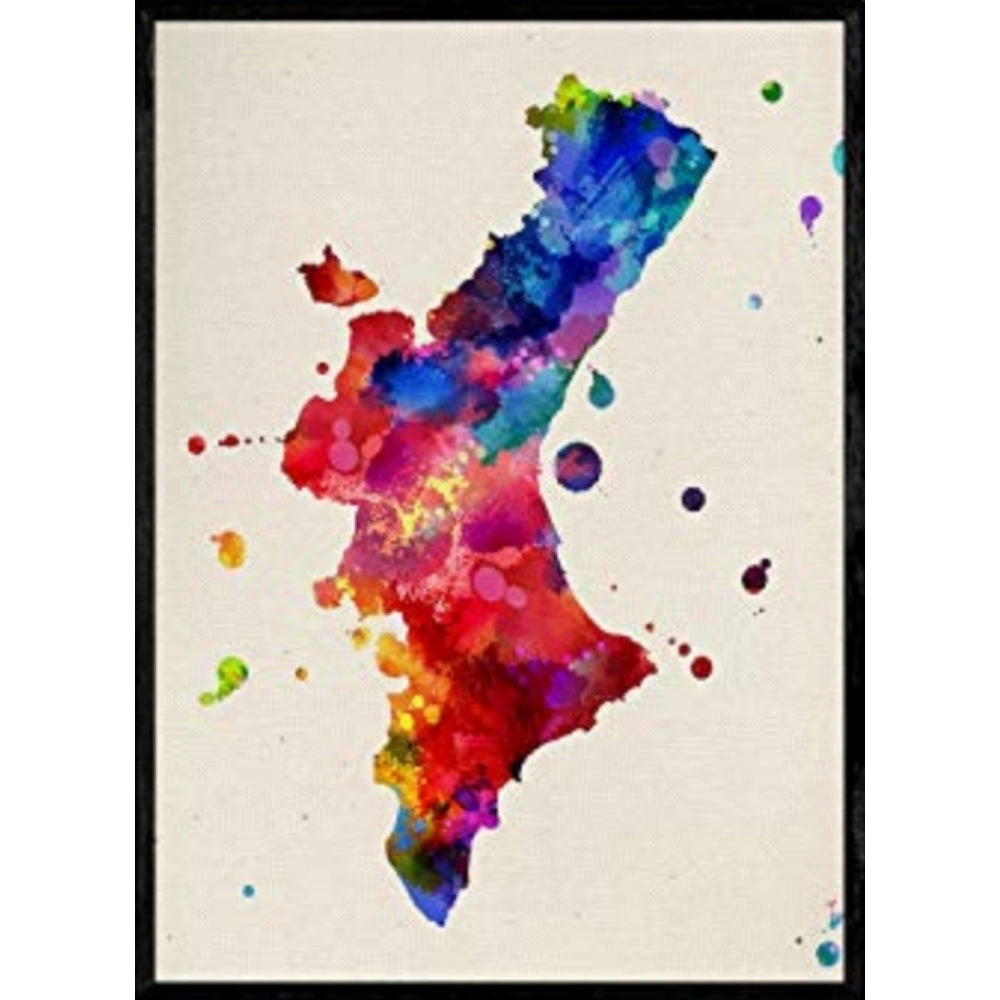 POSTER Valencia Stadtkarte A4 Rahmenlos - Klar, Papier (29.7/5/21cm) - Nacnic