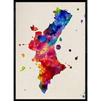 POSTER Valencia Stadtkarte A4 Rahmenlos - Klar, Papier (29.7/5/21cm) - Nacnic