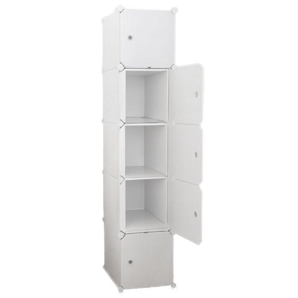 Rebiko Kleiderschrank, Weiß 39x185x37 cm