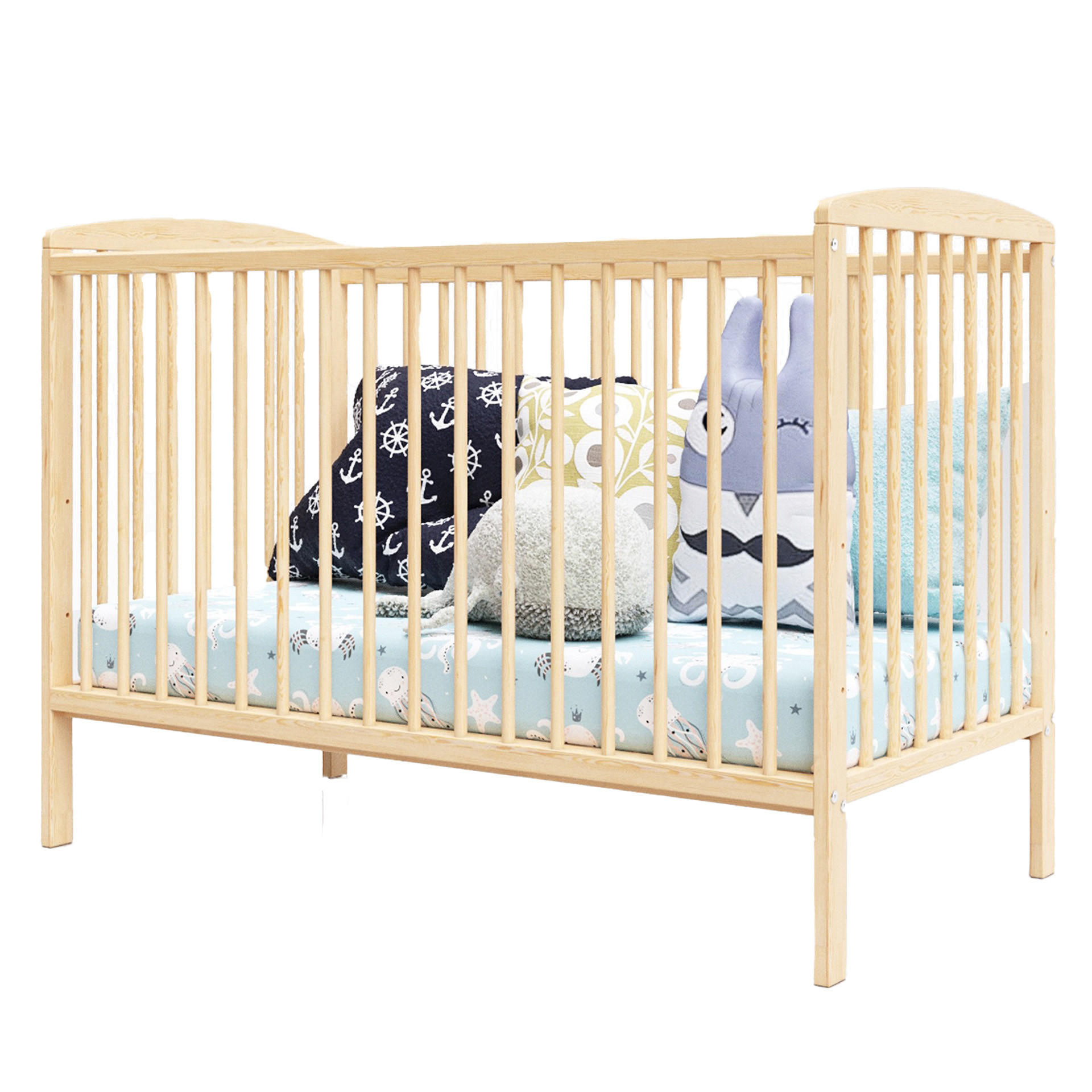 BABYBETT Nina, Mitwachsendes, Holz - Kieferfarben, Holz (60/120cm) - Premiers Moments