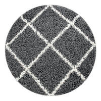 HOCHFLORTEPPICH 160/160 cm Kalmar 441 - Anthrazit, Textil (160/160cm) - Paco Home