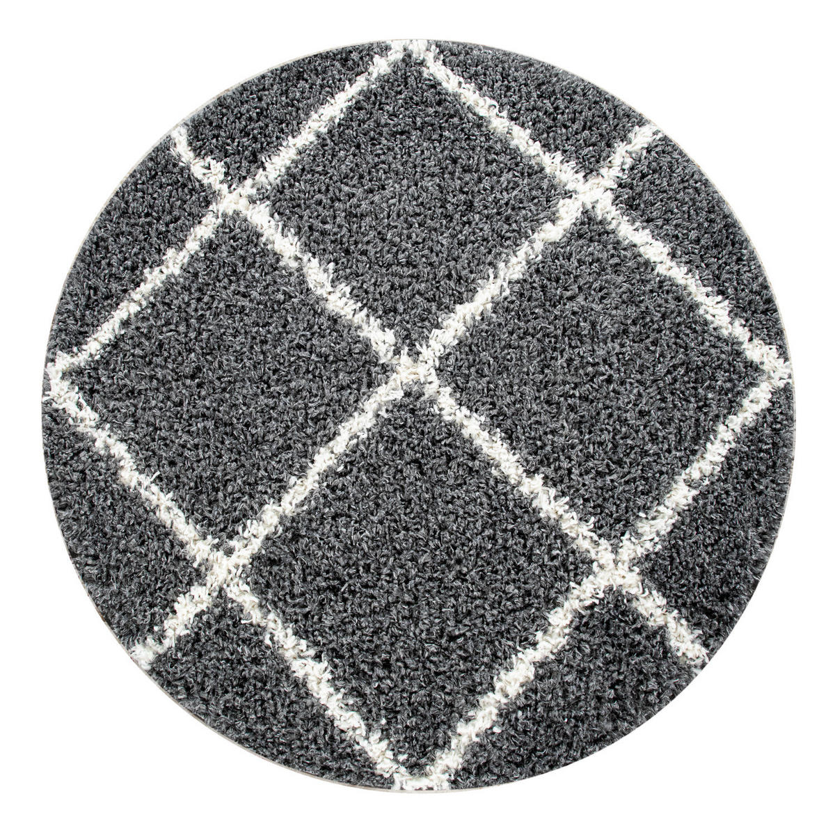 HOCHFLORTEPPICH 160/160 cm Kalmar 441 - Anthrazit, Textil (160/160cm) - Paco Home