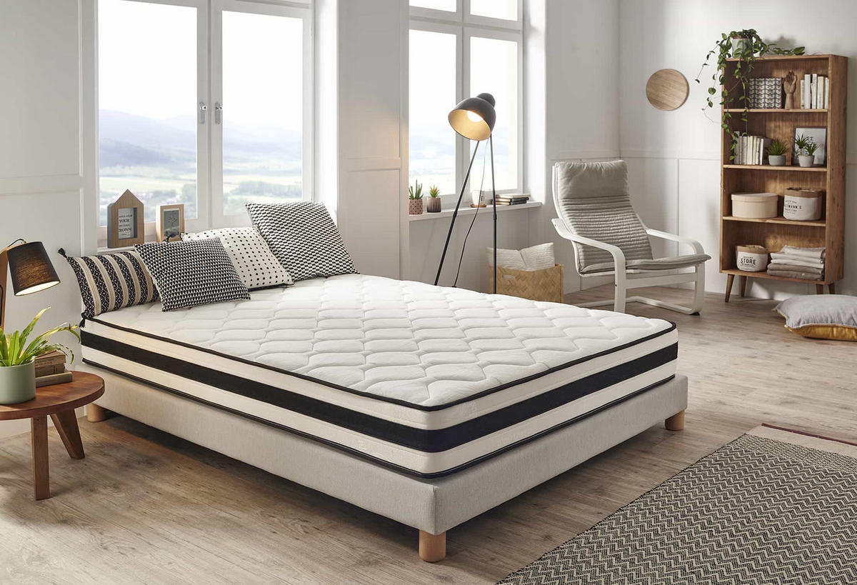 MATRATZE Maxim 21cm, 150x190cm - Weiß, Textil (150/190cm) - Moonia