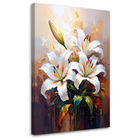 LEINWANDBILD Blumen 80x120cm - Beige, Textil (80/120cm) - Feeby