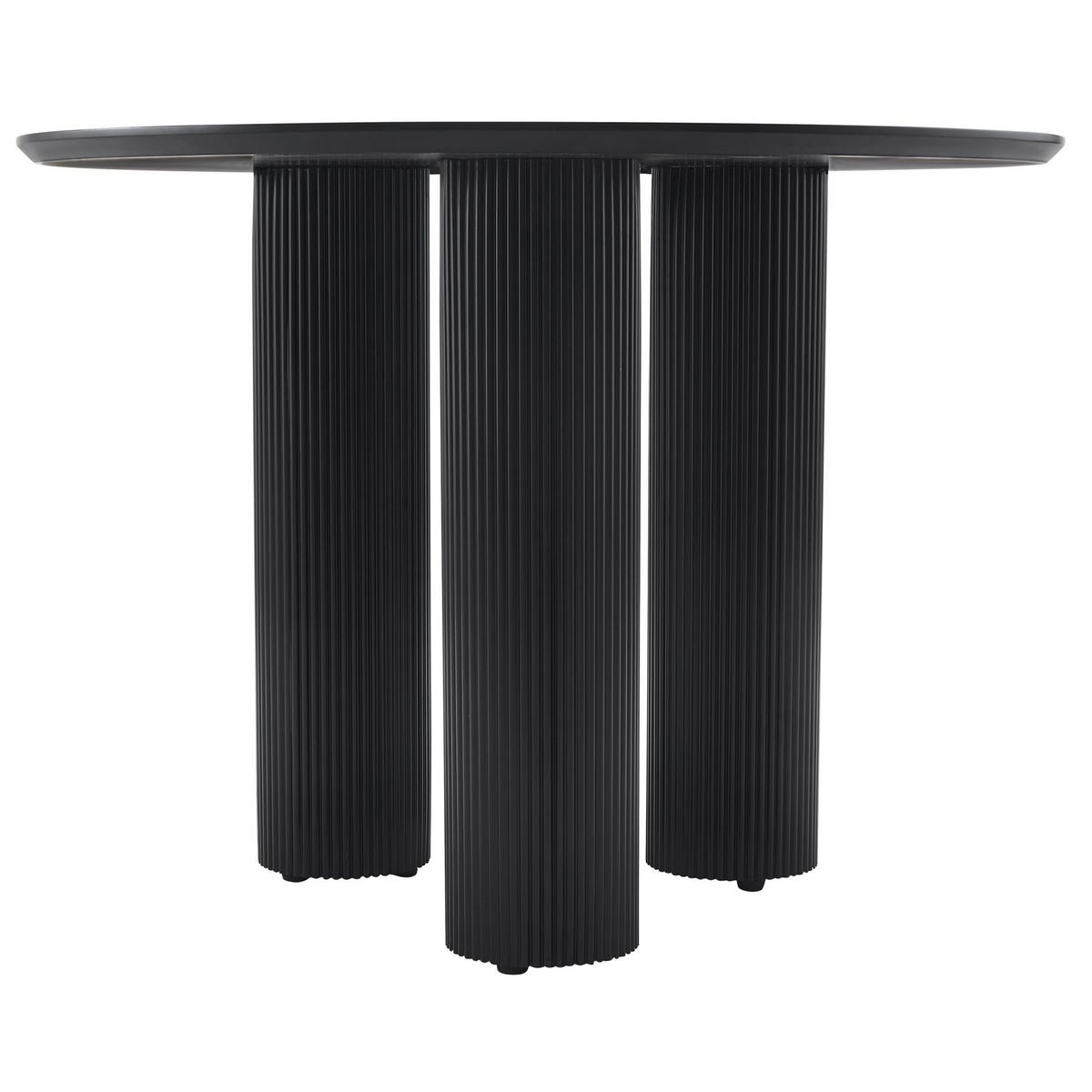 ESSTISCH Fascons rund, Schwarz, 100 cm - Schwarz, Holzwerkstoff/Metall (100/100/75cm) - Selsey