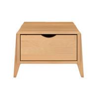 MASSIVHOLZNACHTTISCH Sopot mit Schublade, Buche - lackiert, Naturfarben - Buchefarben, Holz/Buchenholz (45/32/35cm) - Visby