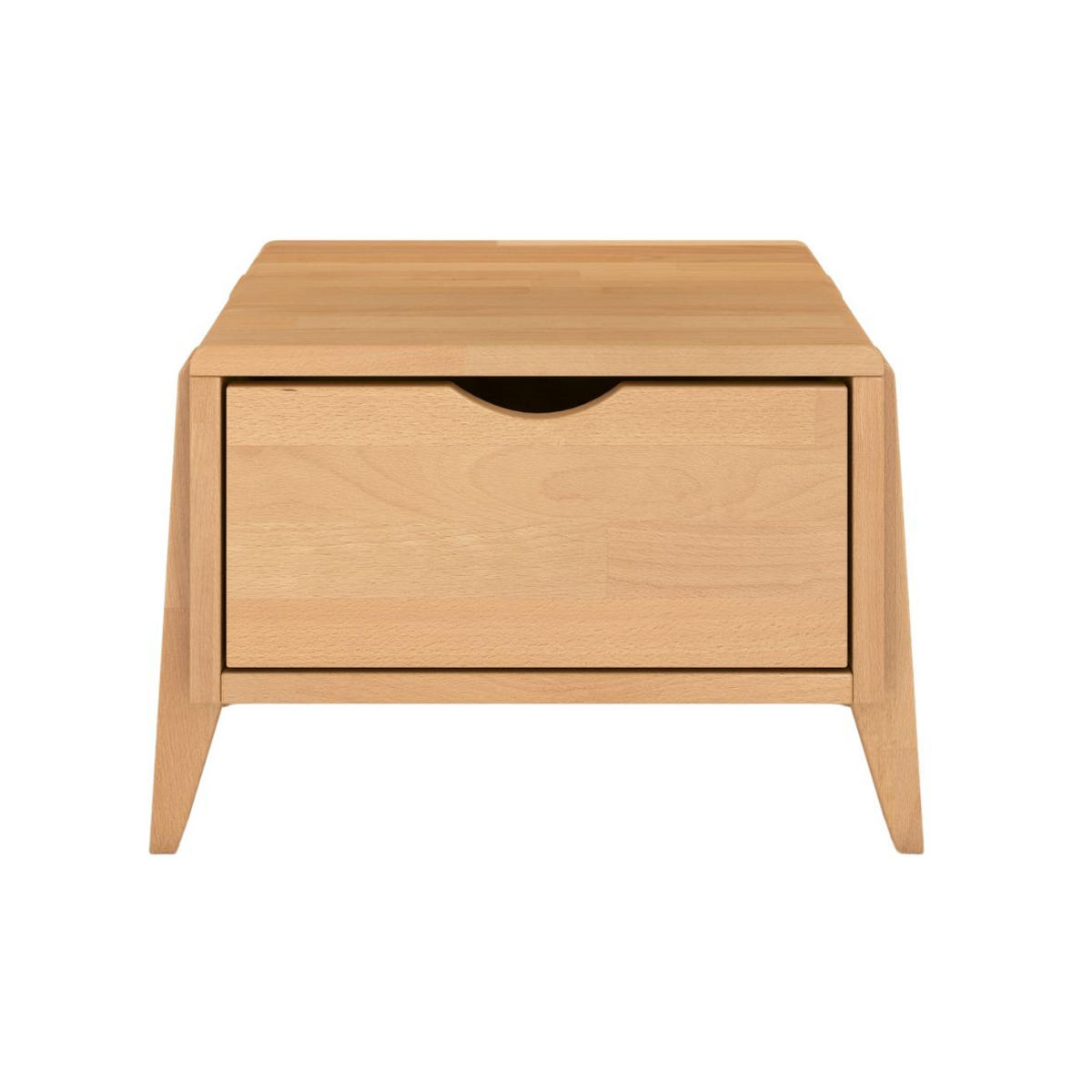 MASSIVHOLZNACHTTISCH Sopot mit Schublade, Buche - lackiert, Naturfarben - Buchefarben, Holz/Buchenholz (45/32/35cm) - Visby