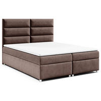 BOXBETT mit Bettkasten Trinity K-4 Bonellfederkern - Braun, Holz/Holzwerkstoff (200/200cm) - Best For Home