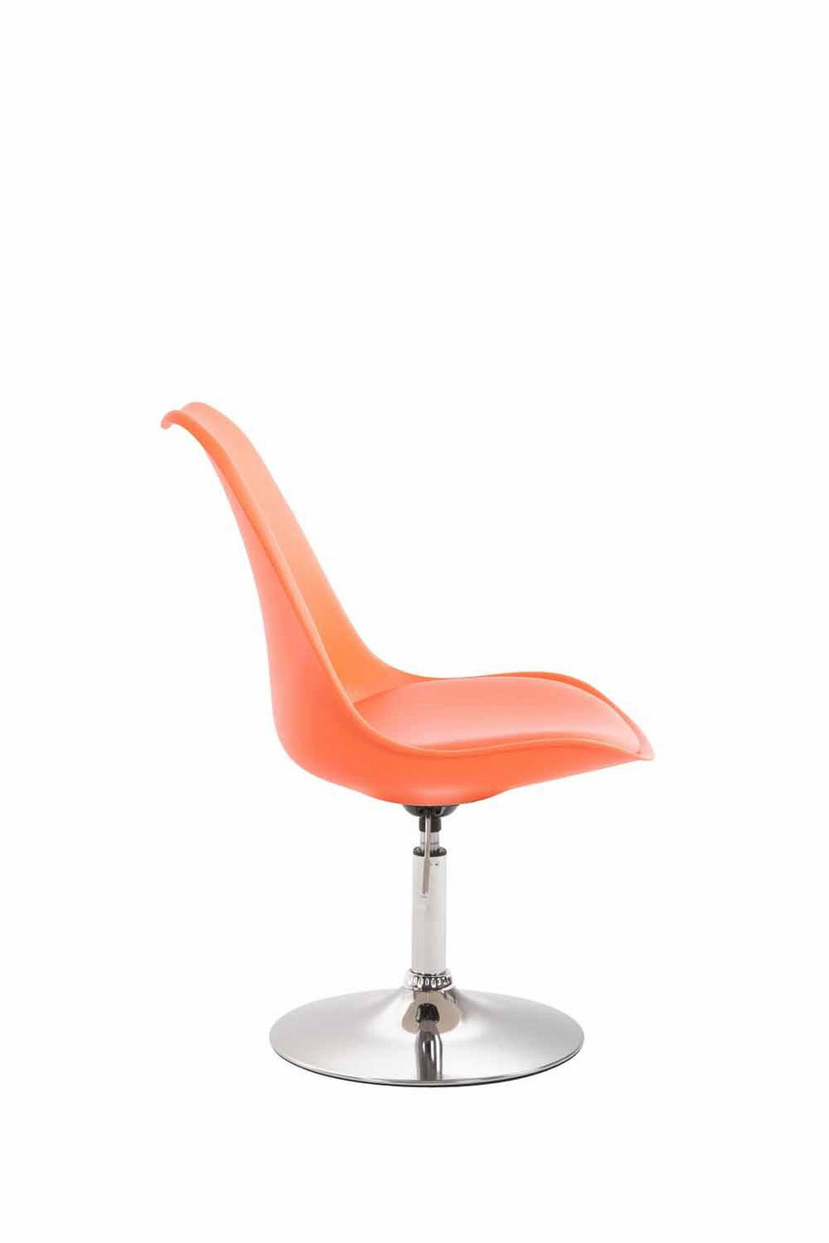 DREHSTUHL Kunststoff orange - Chromfarben/Orange, Kunststoff/Metall (48/76/57cm) - CLP
