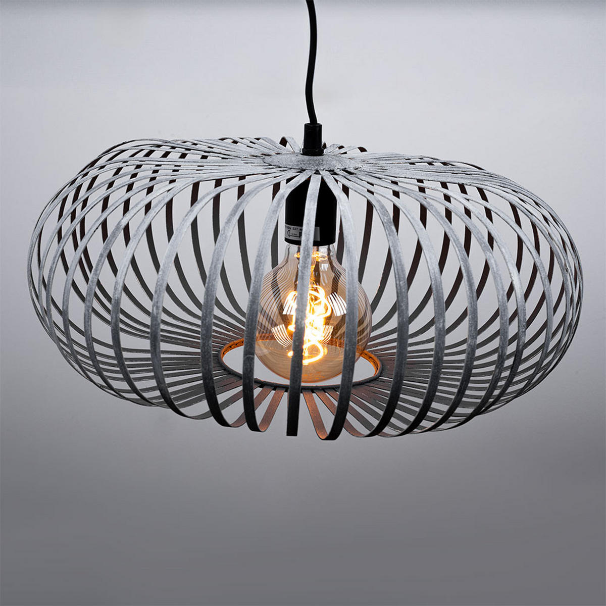 PENDELLEUCHTE JOHANN Grau Metall - Grau, Metall (40/40/150cm)