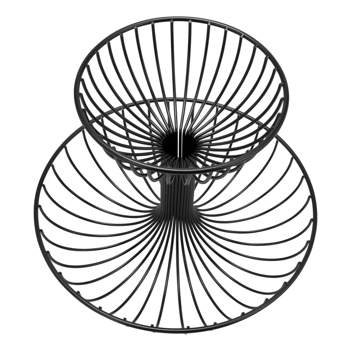 OBSTSCHALE, schwarz, Metall - Schwarz, Metall (23cm) - bremermann