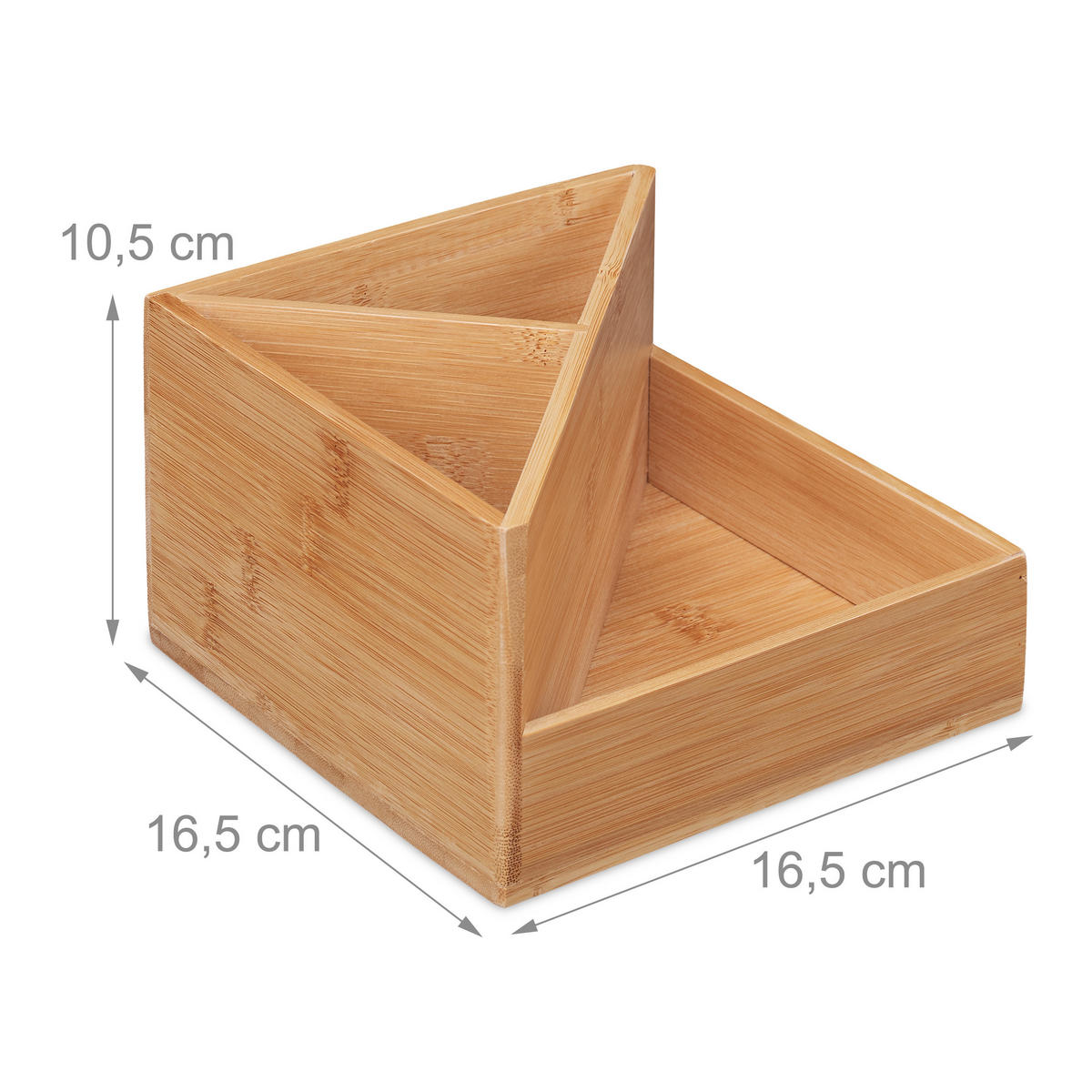 STIFTEHALTER - Hellbraun, Holz/Holzwerkstoff (16.5/16.5/10.5cm) - Relaxdays