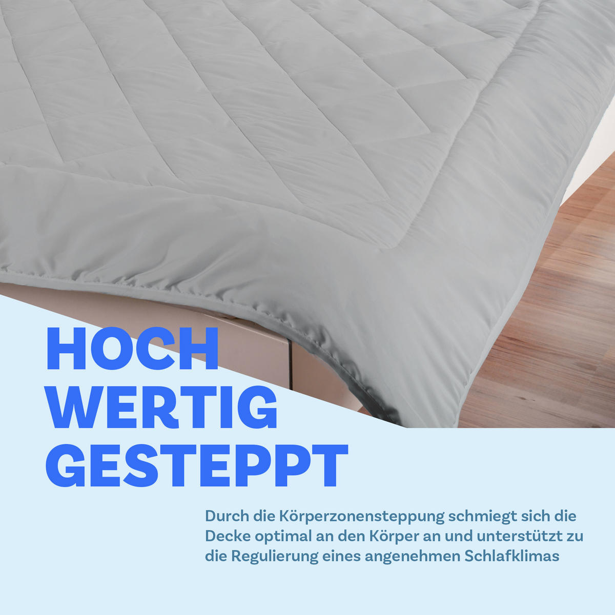 BETTDECKE leichte Sommerbettdecke - Hellgrau - 200 x 200 cm - ohne Bezug nutzbar - Hellgrau, Textil (200/200cm) - Bestlivings