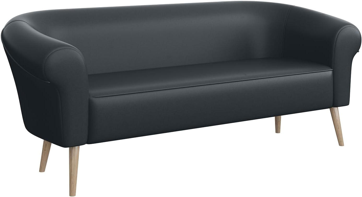 Meblini Sofa Dunkelgrau 176x70x57 cm