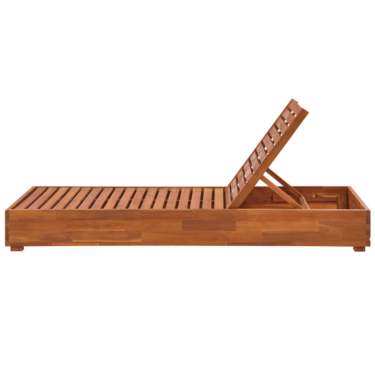 GARTENLIEGE hellbraun Fanano - Hellbraun, Holz (63/23/190cm) - Beliani