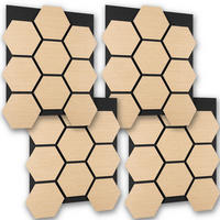 AKUSTIKPANEELE Sonic Shield, je 76 x 62 x 1,8 cm, Größe flexibel anpassbar, Eiche - Eichefarben, Holz (62/1.8/76cm) - tectake