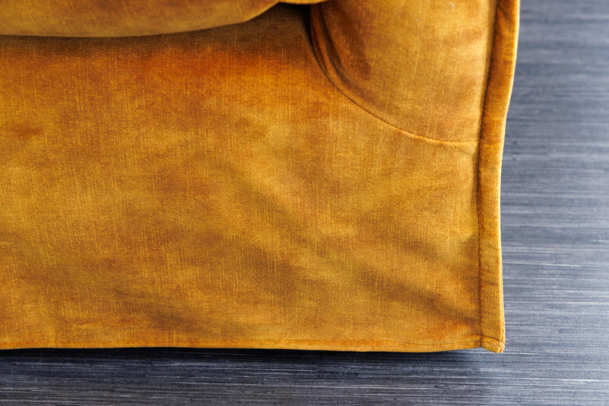 3-SITZER SOFA HEAVEN Samt Senfgelb 200 cm - Gelb, Holz/Textil (202/88/105cm) - riess-ambiente