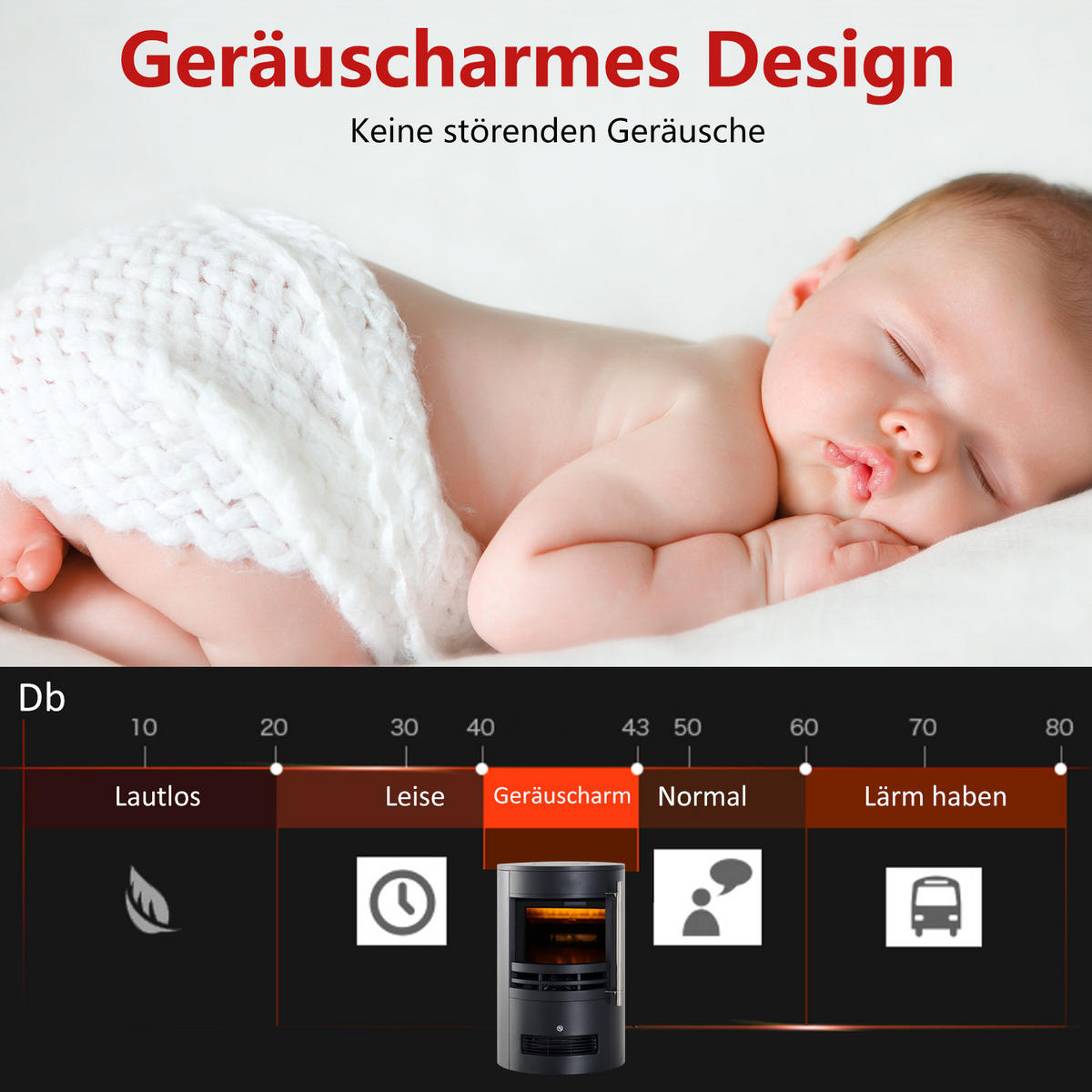 LED Elektrokamin mit Flammeneffekt Wandkamin Standkamin Kaminofen 900/2000W - Schwarz, Metall (41/645/41cm) - HOMCOM