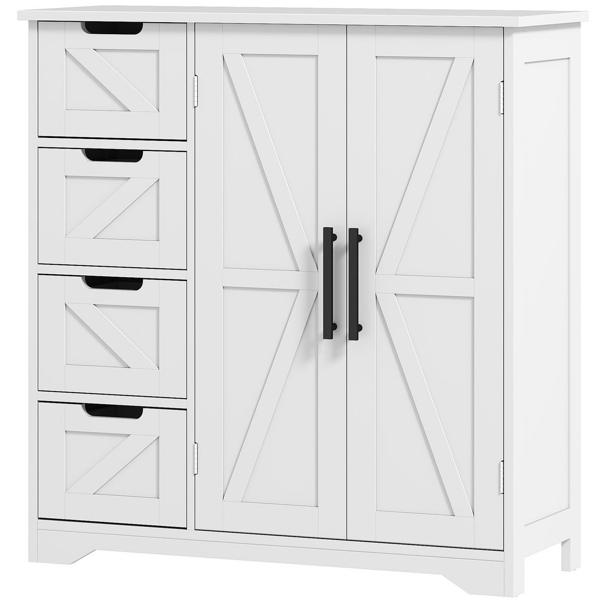BADSCHRANK Weiß 81,2/30/83,8 cm - Weiß, Holzwerkstoff (81.2/83.8/30cm) - PANGIVO