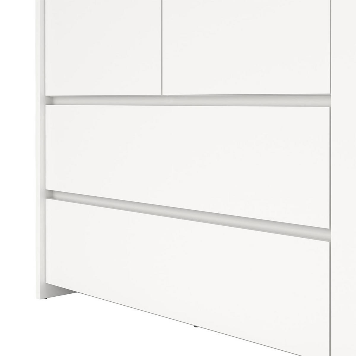 KLEIDERSCHRANK, Next, Weiß, Holzwerkstoff, 149 x 58 x 203 cm - Weiß, Holzwerkstoff (149/203/58cm) - ebuy24