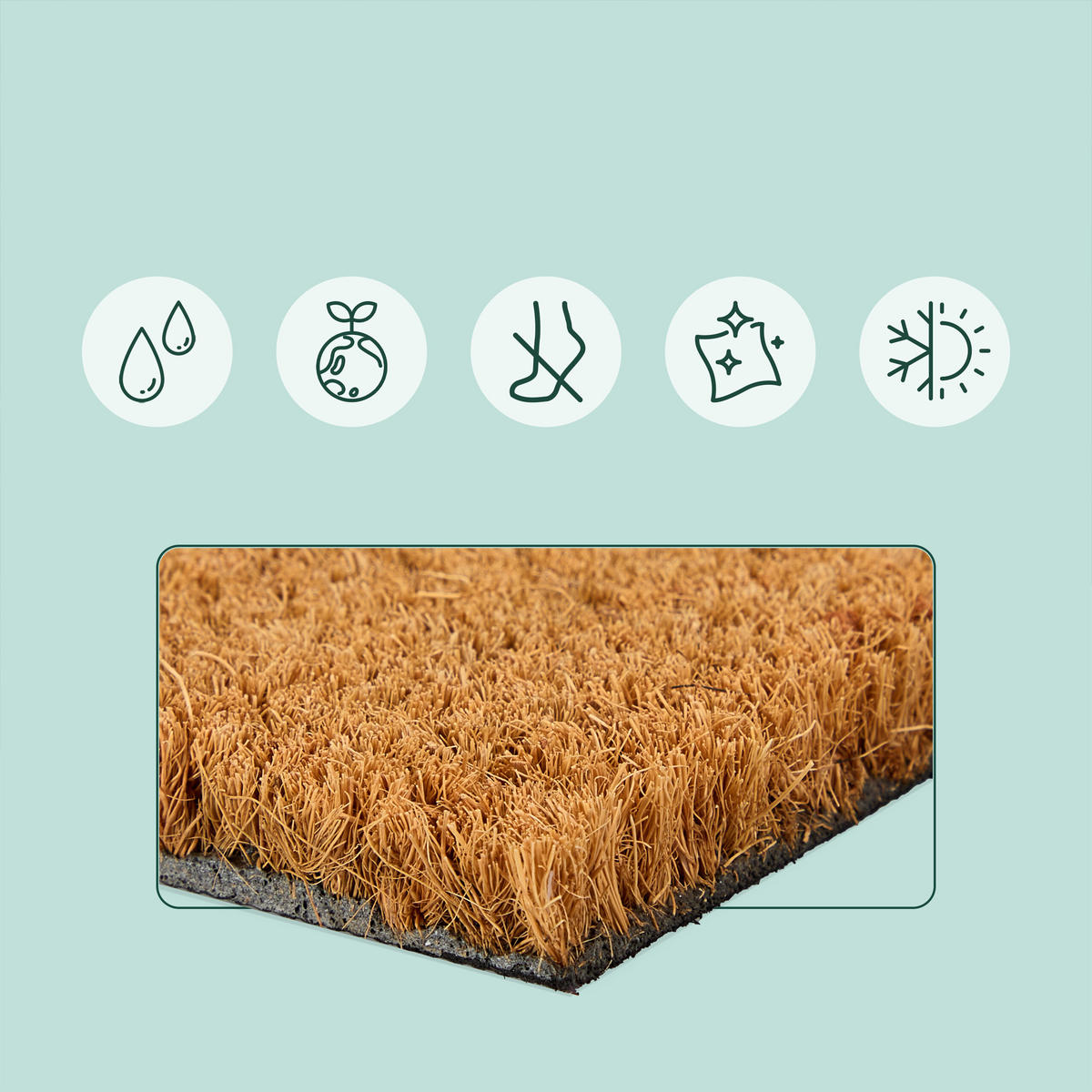 ROHOŽ - viacfarebná, textil/plast (60/40cm) - Relaxdays