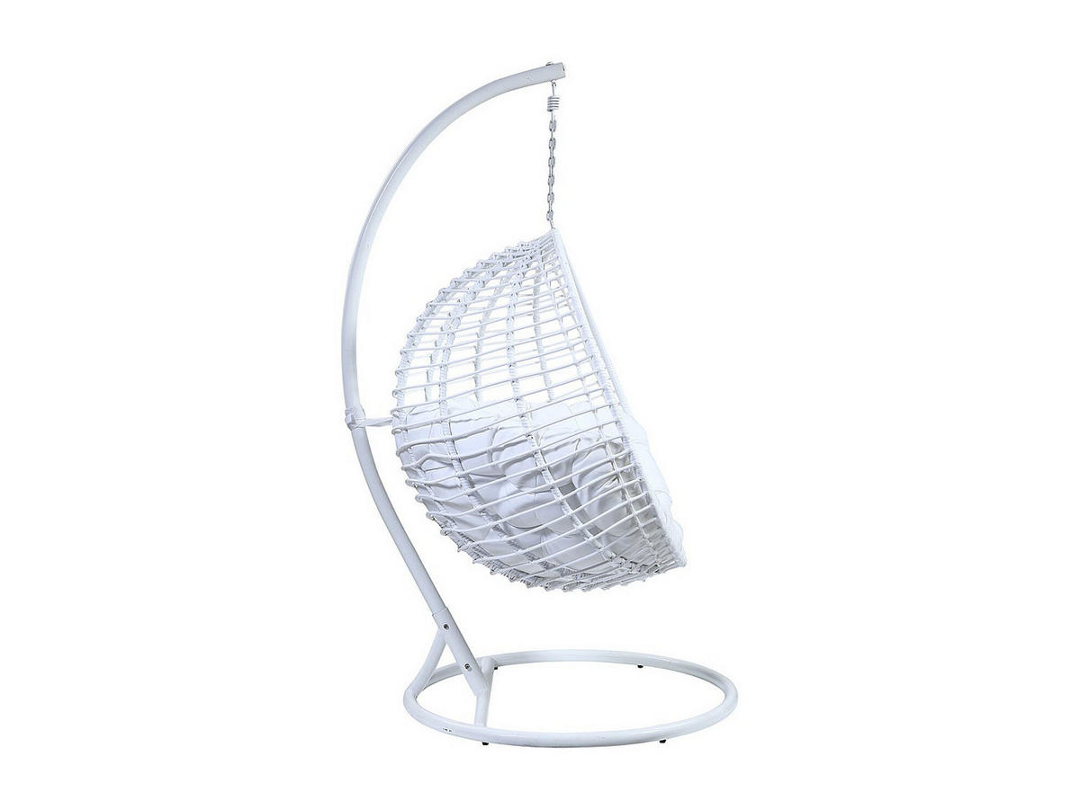 HÄNGESESSEL - 1 Person - Harz - Weiß - - Weiß, Kunststoff (112/197/105cm) - Vente-Unique