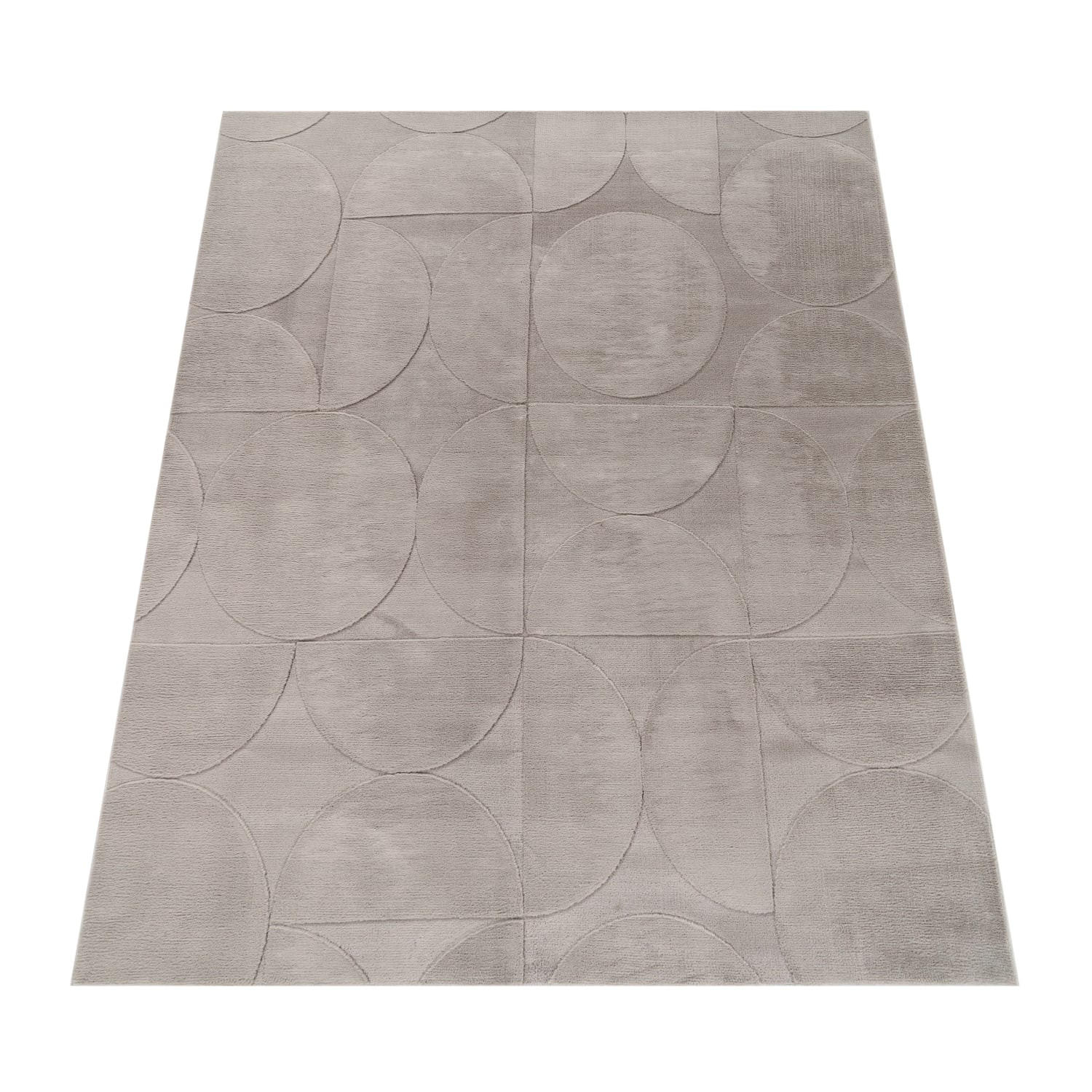 TEPPICH Kurzflor waschbar Unifarben Struktur Wohnzimmer schmutzabweisend Grau Rechteckig 120x160 - Grau, Textil (120/160cm) - KADIMA DESIGN
