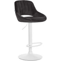 BARHOCKER Samt Schwarz - Schwarz/Weiß, Textil/Metall (47/85/48cm) - CLP