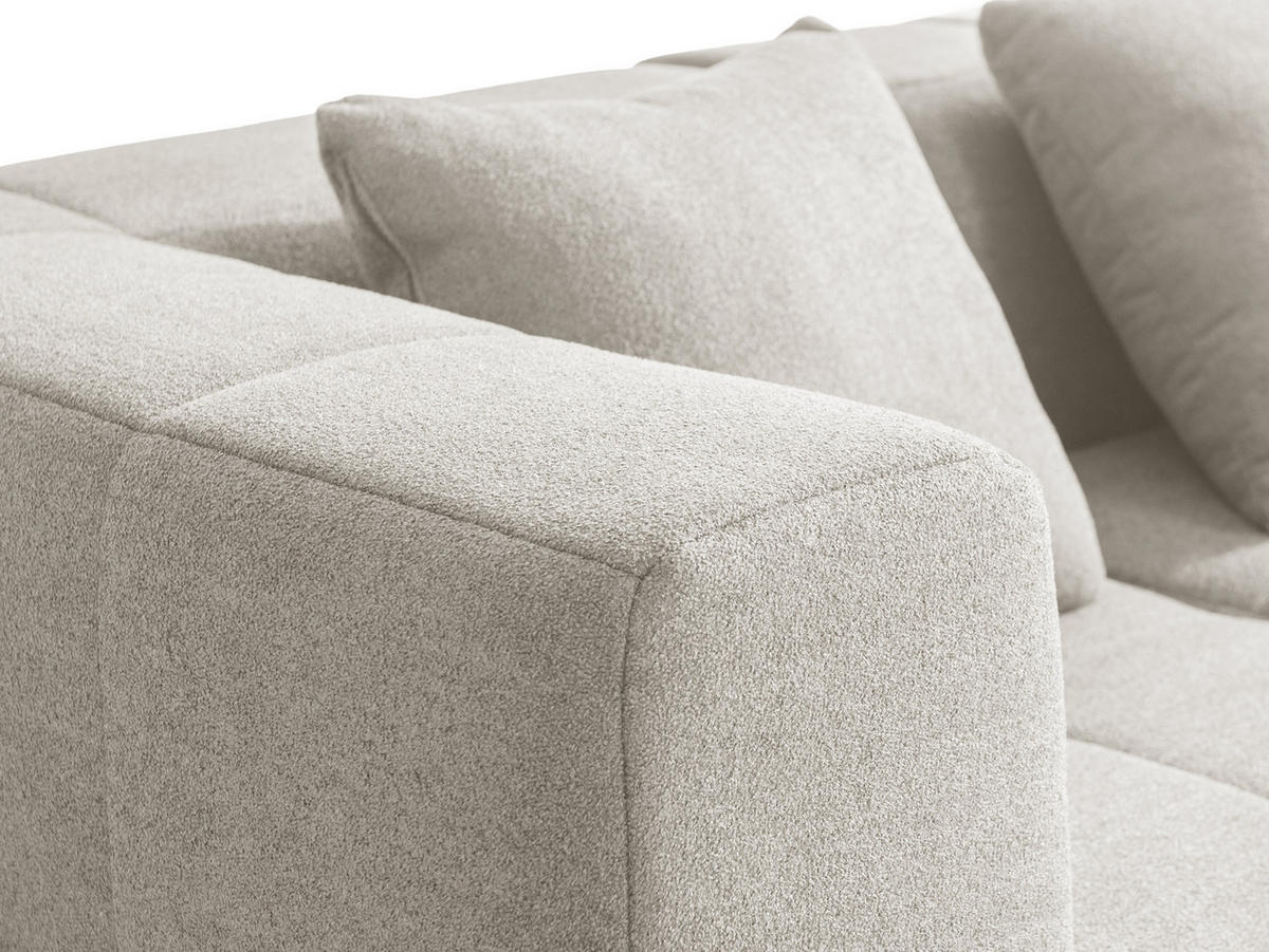 2-SITZER-SOFA Bouclé-Stoff Cremebeige - Beige, Textil (180/73/95cm) - MILYsofa